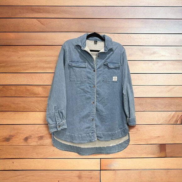 Picture Organic Clothing Company Super Soft Denim Cotton Shirt Jacket Size L - Picture 1 of 9